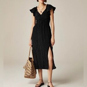 J.CREW Palermo Dress  in Viscose-Blend Crinkle M  Great Easy Travel Dress